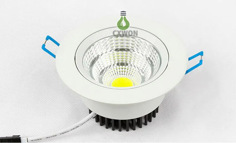 2016 mais novo LED recesso COB Downlights 5W 9W 12W 15W 20W Regulável levou teto para baixo luzes 60 Angle quente / frio Branco AC 85-265V