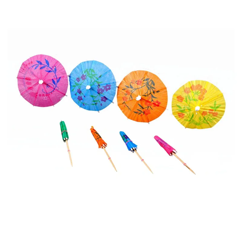 Paper Cocktail Parasols Umbrellas Drinks Picks Wedding Event Party Supplies Holidays Cocktail Garnishes Holders ZA0977