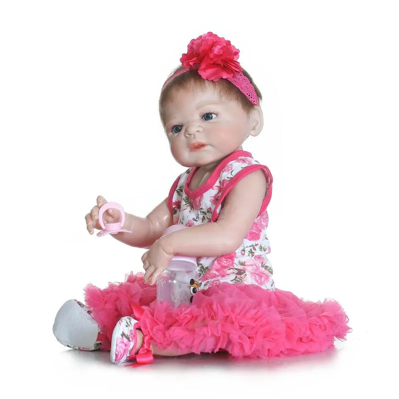 Reborn Baby Doll Realistico 23 pollici Full Silicone Vinyl Baby Doll Look Real Princess Girl Collection Dolls di NPK Doll