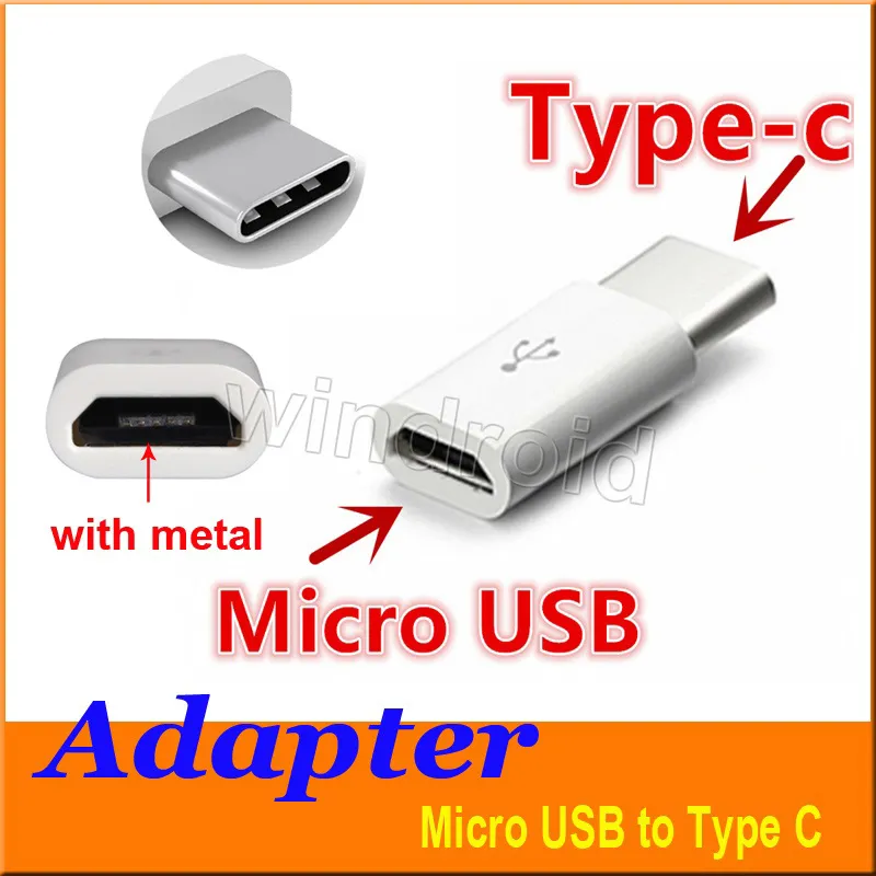 Tipo de USB 2.0 C-Macho a Micro USB Adaptador de Conector Mini Tipo Tipo C Tiendas de fábrica Envío gratis El DHL más barato 100pcs