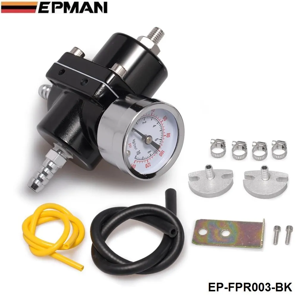 JDM Universal 0-140 PSI verstelbare brandstofdrukregelaar FPR / Meter voor BMW E39 5 Serie Facelift 2000-2003 EP-FPR003