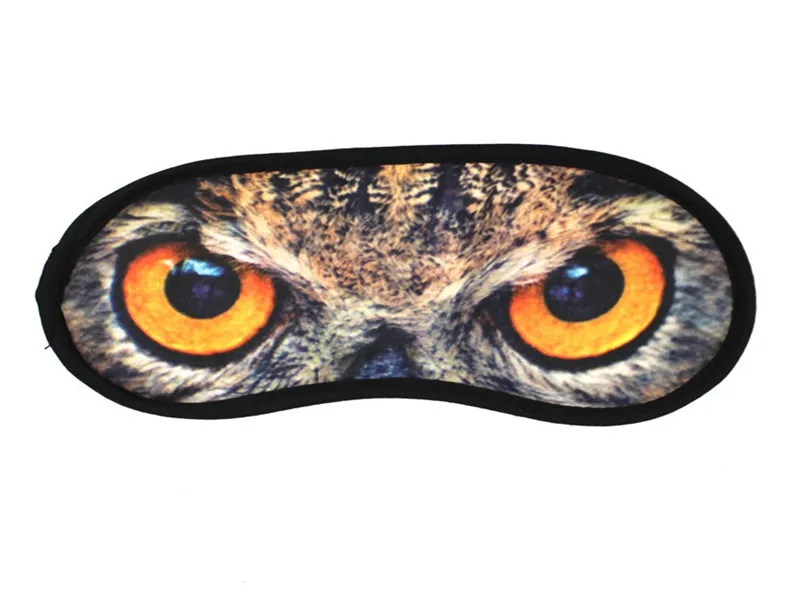 100 pçs / lote Transporte Rápido Sexy 3D Impressão Animal Eyeshade Covers Viagem Dormir Máscara de Olho Sono Tampa Venda Olho Máscara.
