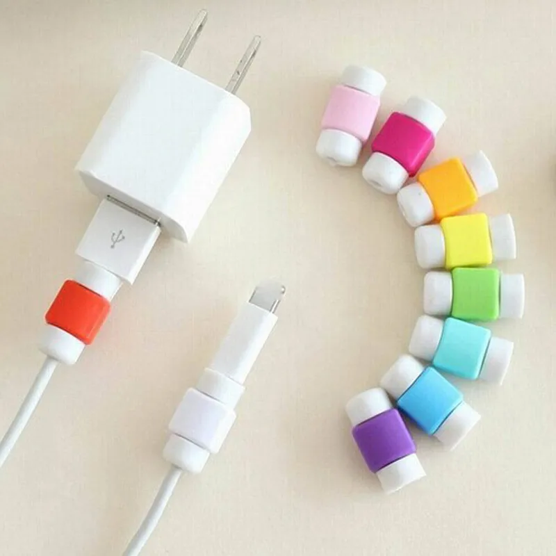 1000 Teile/los Mode USB Daten Kabel Protector Bunte Abdeckung Kopfhörer Kabel Protector Für Iphone Android Handy Coole Teil