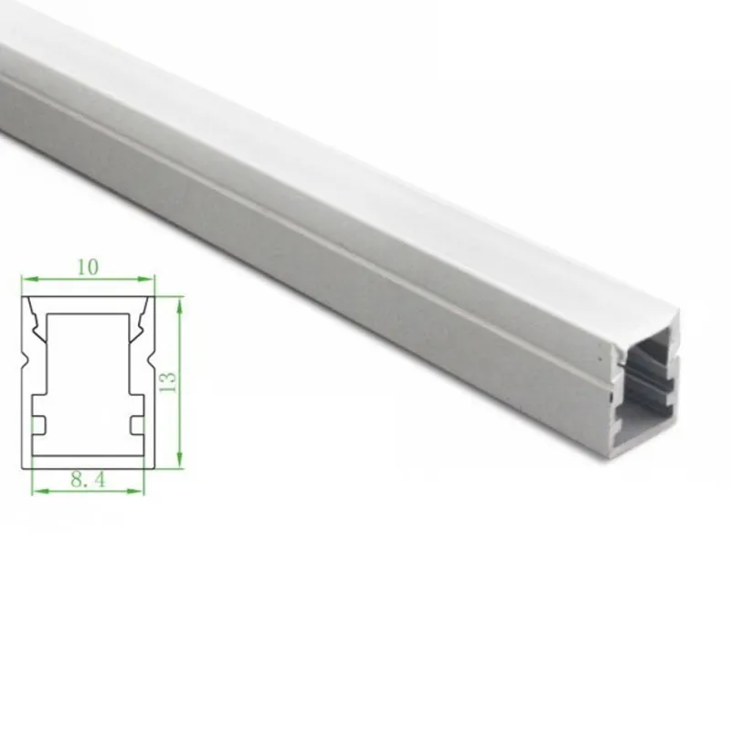 100 x 1M Zestawy / Lot Linear Light LED Extrusion Aluminium i Super Slim 10mm Wide U Kanał LED dla świateł ziemi lub podłogowych