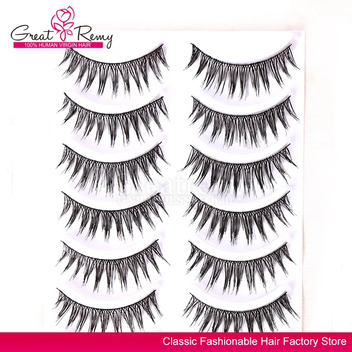 Greatremy Different 6 Styles Natural Thick Soft Fake Eyelashes for Party and Daily Use 