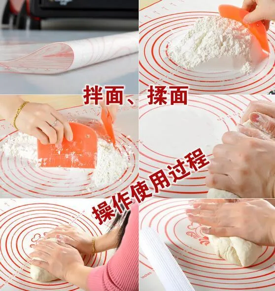 New Arrive Silicone Fiberglass Baking Sheet Rolling Dough Pastry Cakes Bakeware Liner Pad Mat Oven Pasta Cooking Tools Kitchen Accessories