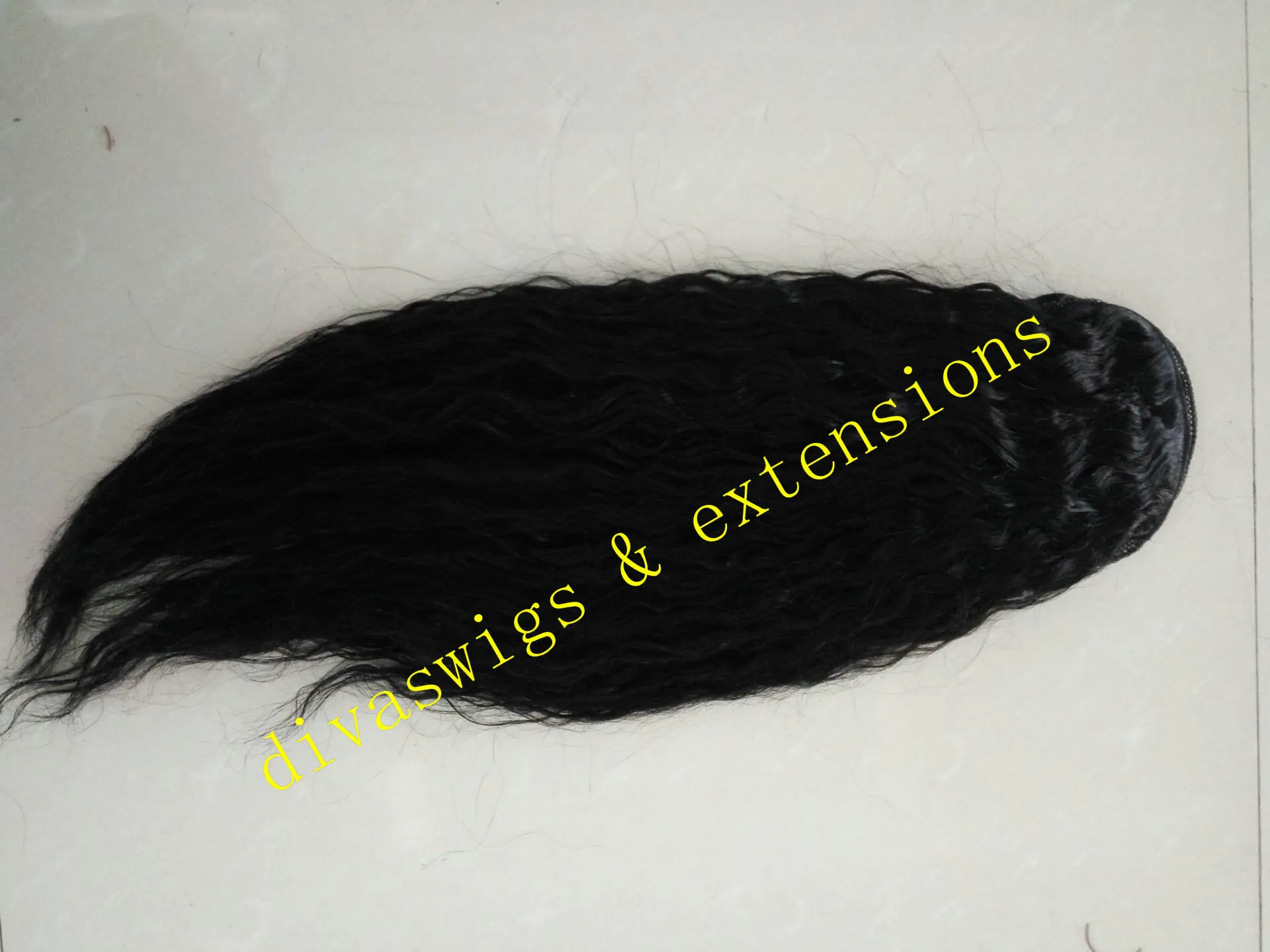 Loose wave ponytail with drawstring 100 human hair clip in human hair ponytail hair piece for black women 100g-160g for sale