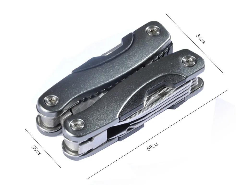Wholesale 9 In 1 Outdoor foldable EDC Survival pocket Tool Fold Stainless Multifunction Plier Knife Screw Diver Opener