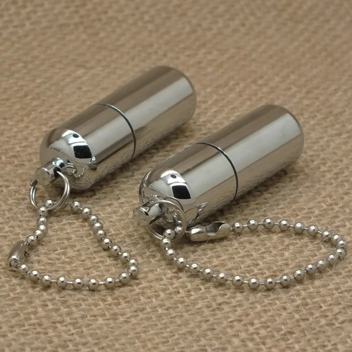 Survival Waterproof cigarette cigar lighter Refillable Oil peanut lighter chain Key Chain encendedores de cigarrillos