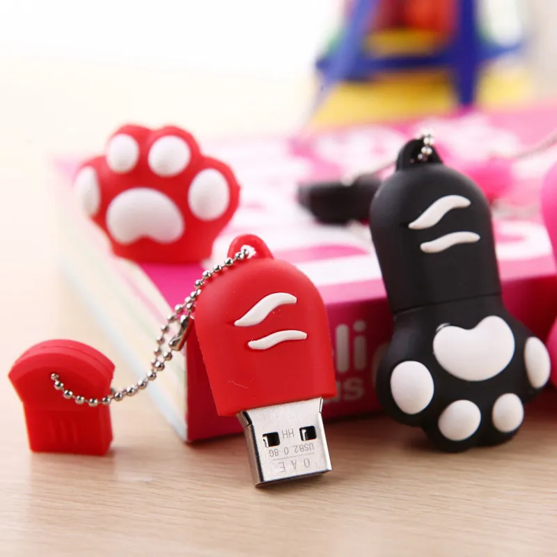 Творческий кошачий коготь Флэш-накопитель USB 32 ГБ Pendrive Cute Model U Диск 16 ГБ Pen Drive 4 ГБ USB2.0 флэш-накопитель