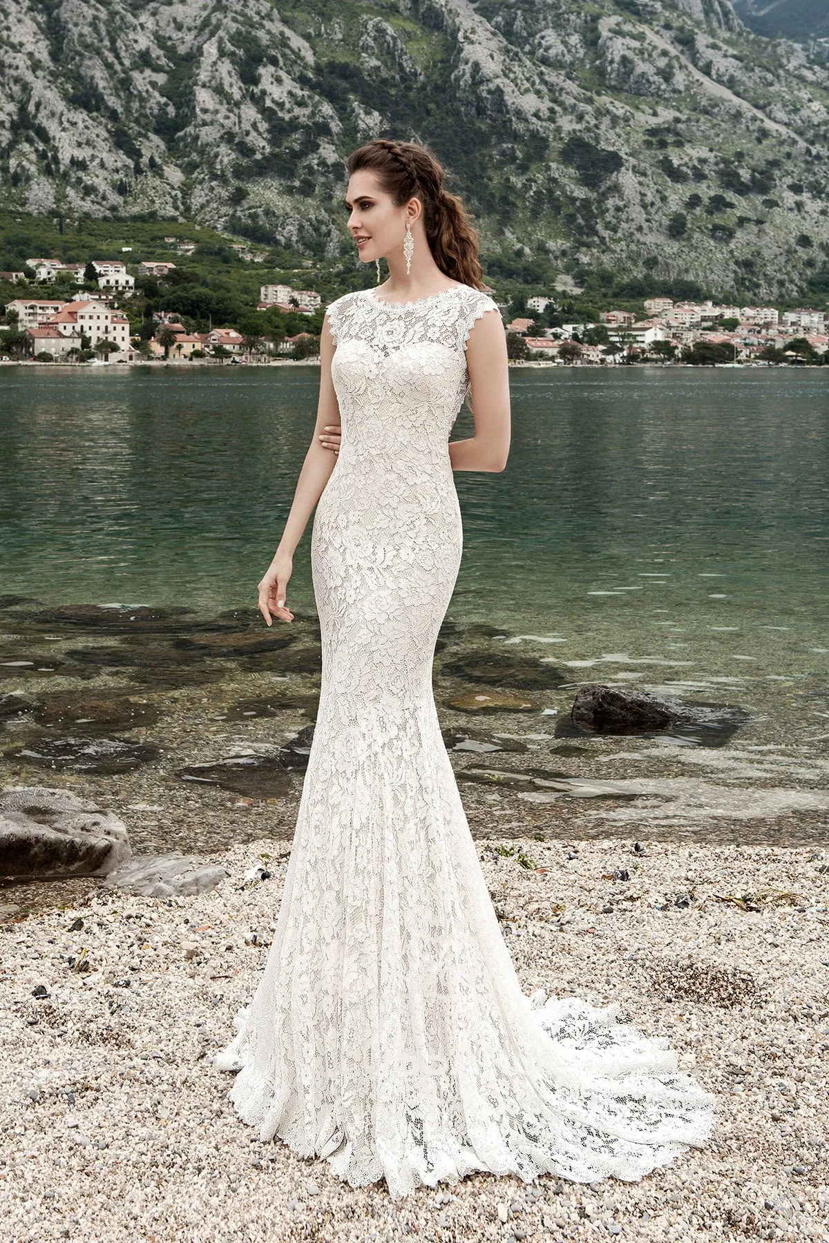 lela rose lace wedding dress The Melrose – Lela Rose main image 1