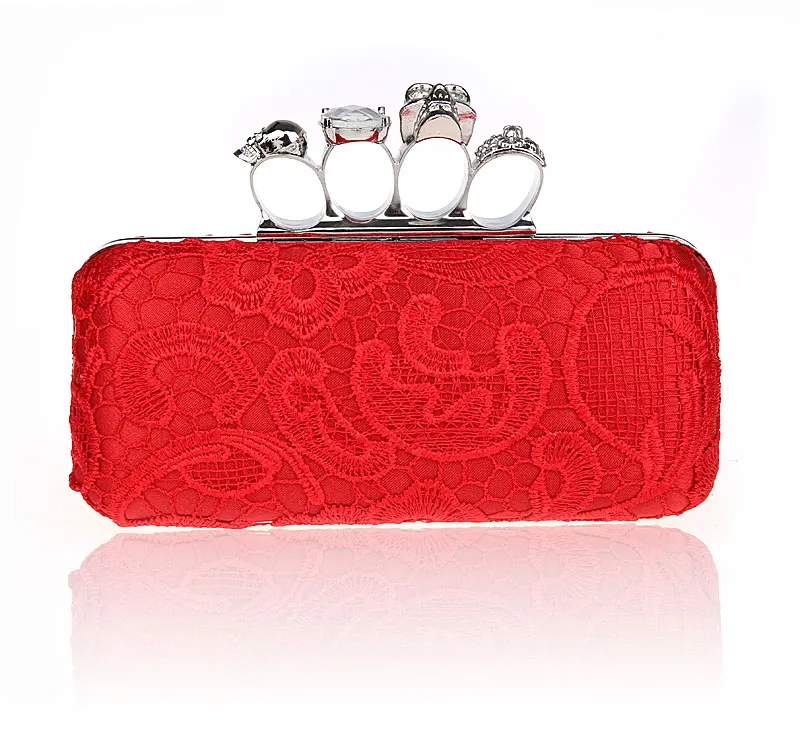 Vrouwen Handtas Dames Avondtasje voor Feest Dag Koppelingen Knuckle Boxed Clutch Bag Crystal Clutch Cvening Tas voor Bruiloften HQB1716