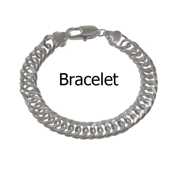 Cadeau de Noël en argent 925 925 argent ensemble hommes Bracelets 925 chaîne en argent collier 10 MM hommes collier bracelet SET, ensemble de bijoux bijoux pour hommes