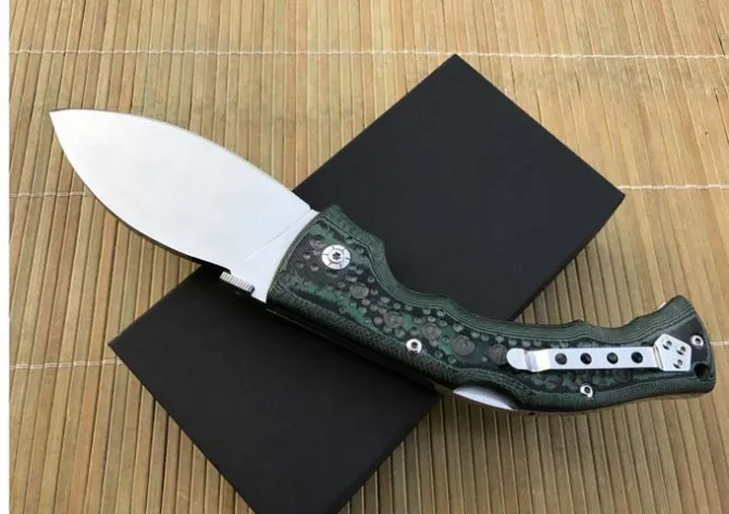 new folding knife gift box giant dog leg big folding knife camping tools 440C blade Micarta handle 56HRC 