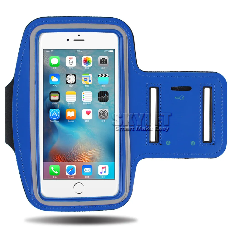 iPhone XS MAX Sport impermeabili Custodie bracciali da corsa Custodia allenamento Borsa da braccio cellulare con borsa OPP