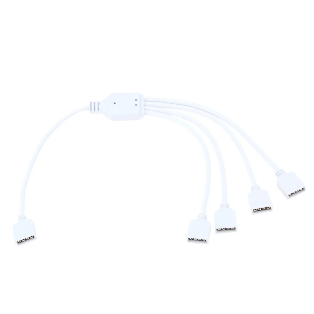 4PIN RGB LED-kontakt 1 till 4 port 4pin RGB Connect Wire för 3528/5050 RGB Strip Splitter RGB LED-remsor
