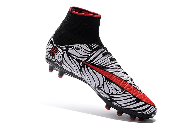 2016 Leather Mens Soccer Boots Outdoor Long Spike FG Foorball Shoes For