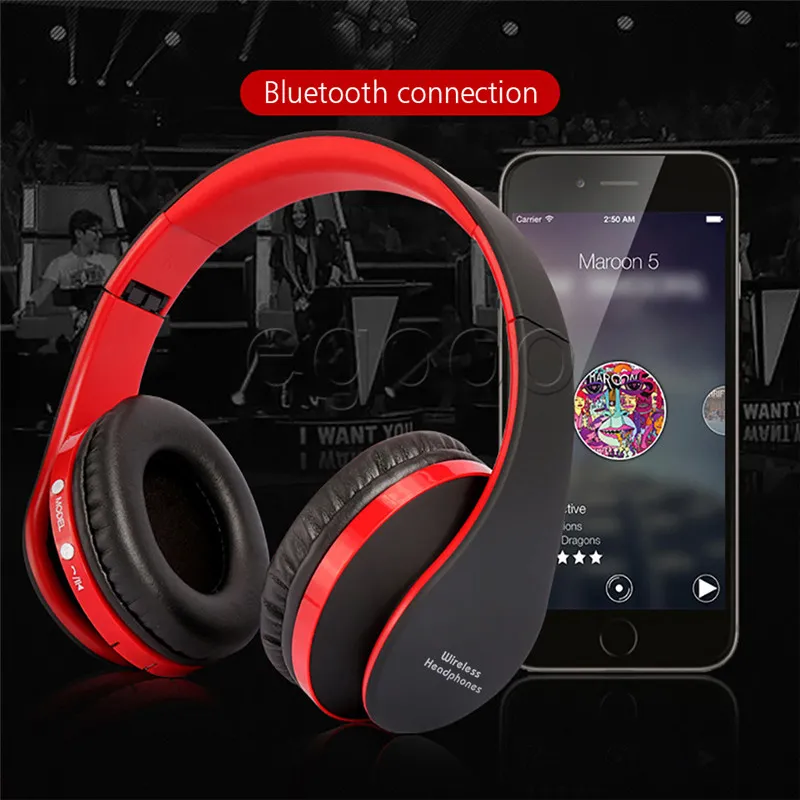 NX-8252 Foldbar DJ trådlösa hörlurar Hi-Fi Stereo Earphones Buller Avbrytande headset med MIC för iPhone 13 12 Mini 11 XS Max Plus Samsung Smart Phone med Retail Box