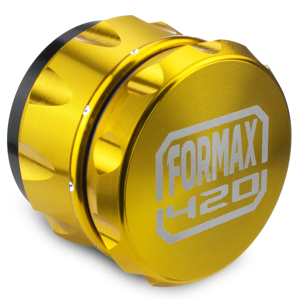 Formax420 2.5インチゴールドカービングメタルハーブグラインダー4ピースクラッシャープレミアム品質アルミニウム送料無料