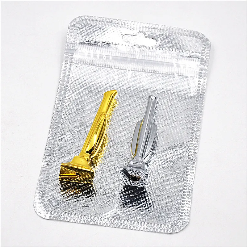 Metal pipes Snuff Snorter Sniff Dispenser Nasal Smoking Pipe Sniffer glass bongs Endurable Tobacco Pipes