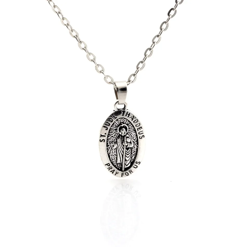 Mic Allaid Ally Alloy St Jude Thaddeus Charmes Collier Pendant Collier Clavicle Clavicule C115819398