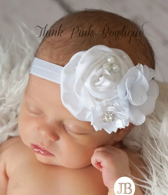 2016 Wholesale Baby Hair Accessories New Satin Baby Headband Birdcage