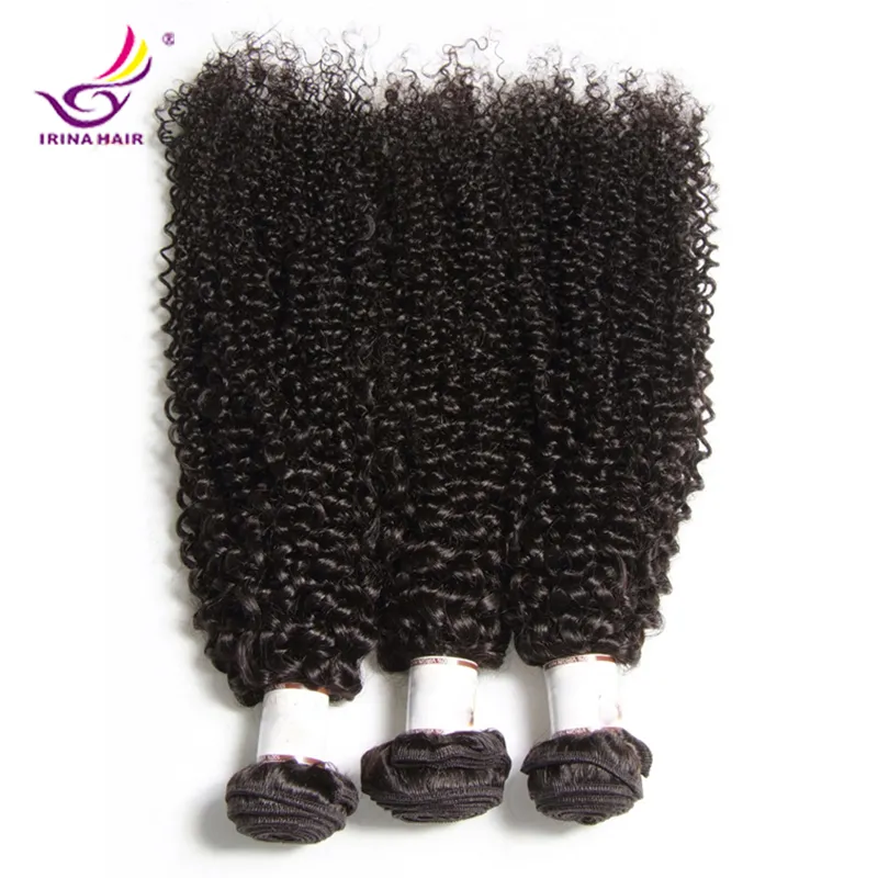 2017 nouvelle arrivée Extensions de Cheveux Humains Brésiliens Vierges Cheveux Tisse 4 faisceaux Brésiliens Vierge cheveux afro crépus bouclés vague Brésilienne