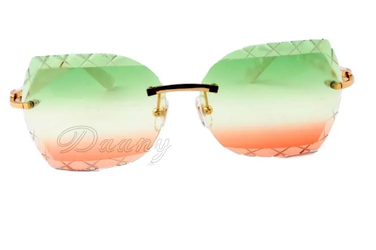 Specchio incisione a colori, Jindian Fashion Carving Sunglasses 8300593 Tempo libero Occhiali da sole bianchi ultra-leggeri, dimensioni: 60-18-140