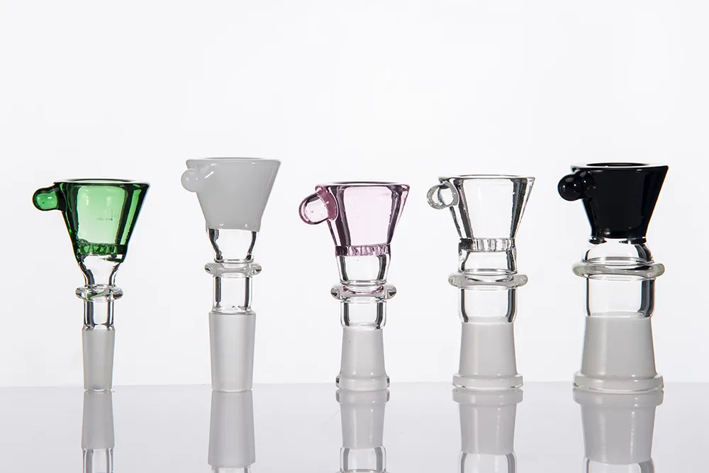 Glasschüssel-Bildschirmrauchverbindungsfarben 10mm 14mm 18mm weiblich männlich Wasserpfeife Bohrinsel Bubbler Bong