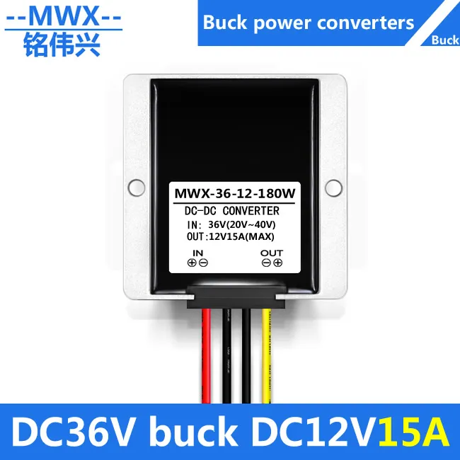 36V till 12V, DC / DC Buck Converter, 36V Steg-down 12V-modul, vattentät bilkonverterare, 36V Vrid 12V, 20V-40V till 12V, Tillverkare Partihandel