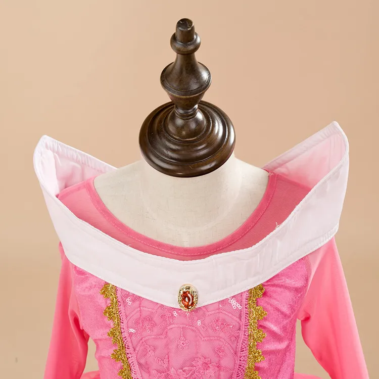 PrettyBaby 2016 neonate all'ingrosso vestito congelato La Bella Addormentata Abito da Principessa Aurora Abito da Principessa Abiti Cosplay Abito di Natale