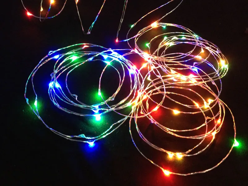 2m 20leds 5m 50leds LED String light outdoor Christmas Fairy Lights Lampada in filo di rame Illuminazione stellata con alimentazione a batteria 3AAA