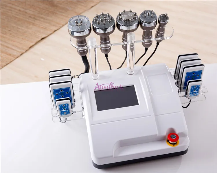 Nouvelle machine de perte de poids 6in1 avec 40k ultrasons liposuccion cavitation radiofréquence RF 8 pads Diode Lipo Laser avec laser 8pads