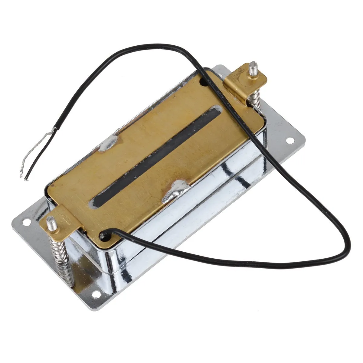 Chrome Humbucker Bridge Neck Set Pickups For Rickenbacker Bass Guitar