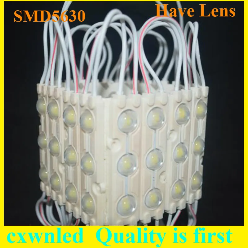 12V Led SMD Modules 3 Leds SMD 5630 With Lens Injection Led Modules Angle 160 Degree Waterproof IP65 Backlight Best For Channel Letters