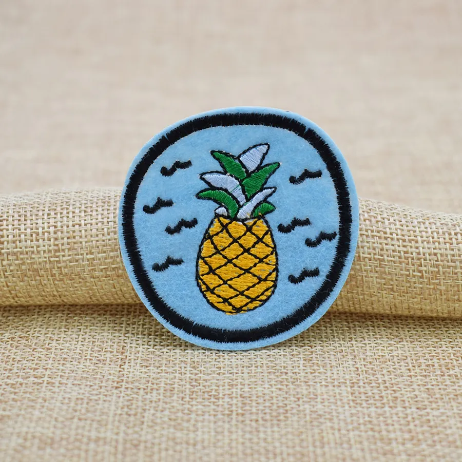 bule badge embroidery patches for clothing iron pineapple patch for clothes applique sewing accessories on clothes iron on p354F