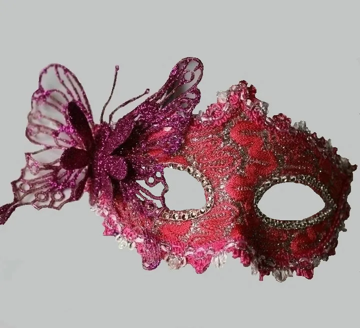 2016 Halloween Masquerade meia máscara veneziana máscara em pó princesa máscara borboleta dimensional 7 estilos frete grátis