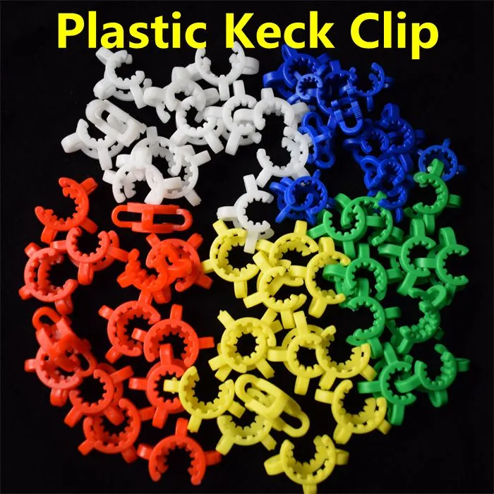 Pupular 10mm 14mm 19mm Clip de Keck en plastique Clip de pince de laboratoire Clip de verrouillage en plastique Adaptateur de verre pour Bong en verre NC