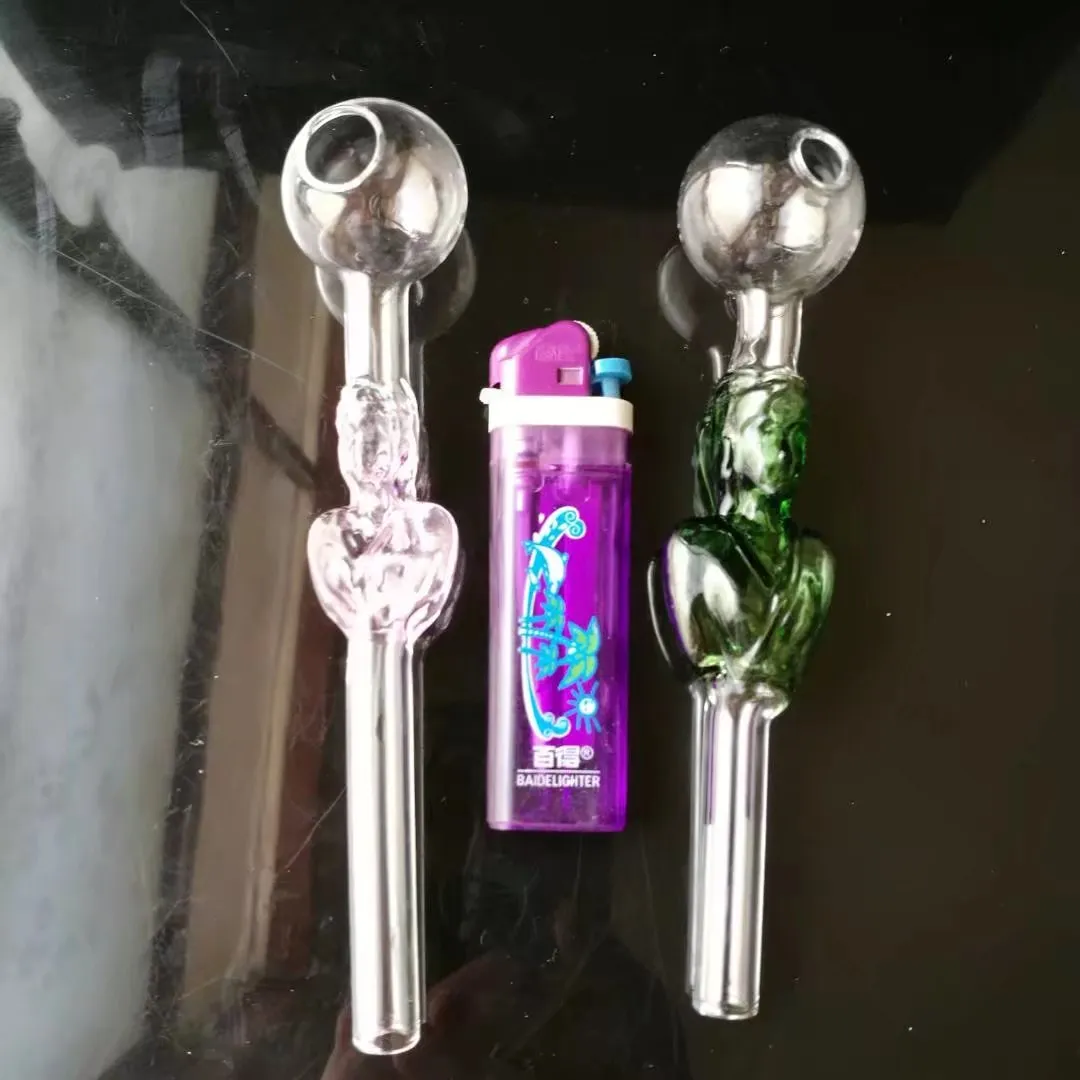 New color beauty straight burning pot Wholesale Glass Bongs, Glass Hookah, Smoke Pipe Accessories