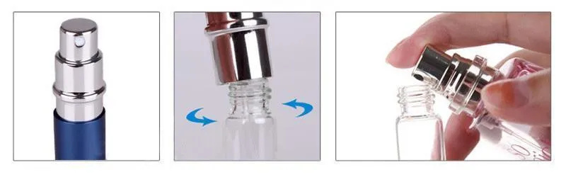 6 ml Mini Tragbare Nachfüllbare Spray Parfüm Zerstäuber Flasche Bunte Leere Reise Parfüm Flaschen Ätherische Öle Diffusoren Hause Düfte