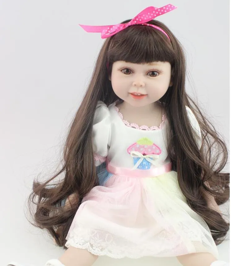 Full Vinyl Reborn Baby Doll18 Inch /45cm Handmade Brand American Doll Lifesize Reborn Baby Doll Toy Girls Christmas Gift