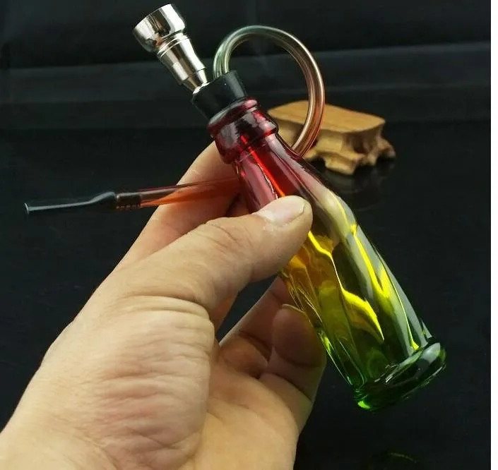 Mini moda de cristal de vidro transparente Hookah ------ hookah fumar cachimbo Gongos de vidro - plataformas de petróleo bongs de vidro cachimbo de fumar cachimbo de água