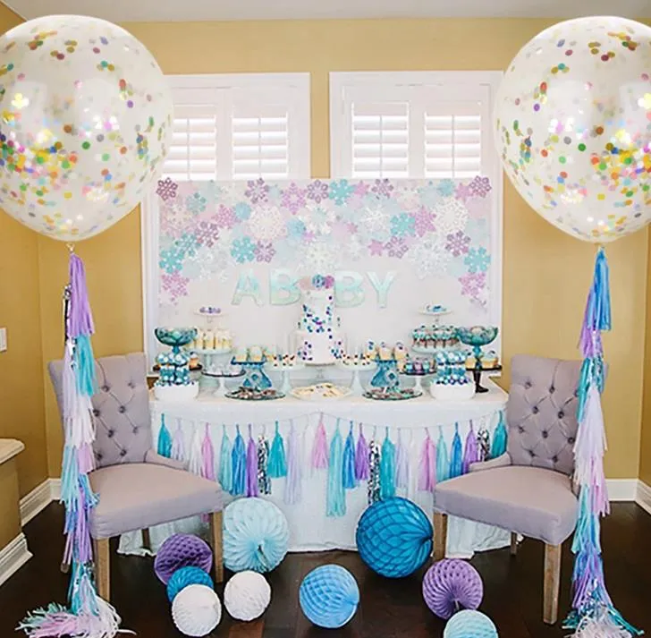 Confetti Filled Ballonnen Helium Kwaliteit Party Bruiloft Valentines Verjaardag Decoratie Ronde Clear Ballon Hen Decor 36 '' / 18 '' '' 'Child Toy