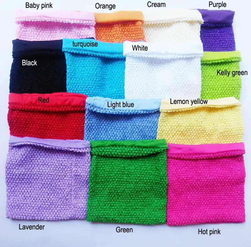 10x12 pulgadas de gran tamaño con forro de tubo de ganchillo forrado tops de tutú para niñas vestido de tutú crochet pettiskirt tutu tops 50pcs por lote