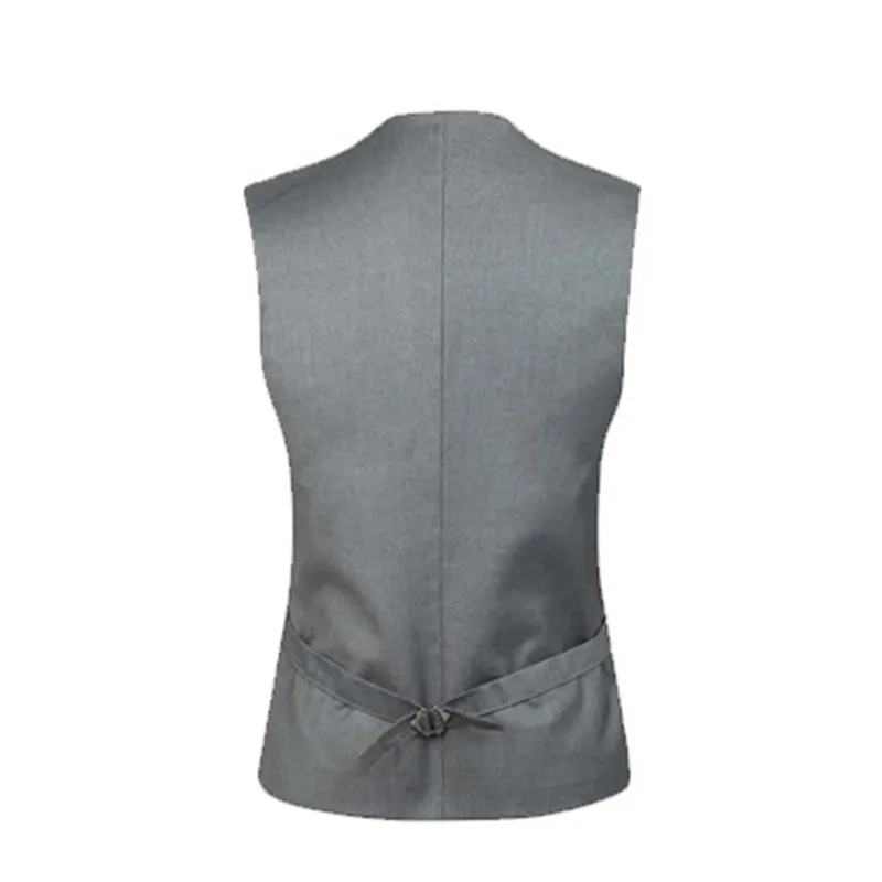 Großhandels-Herren zweireihige Weste Colete Masculino Männer Kleid Anzug Weste Männer formale schwarze Gtrey Weste Anzug Gilet Weste Double Beasted