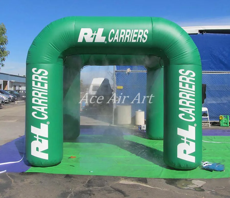 Customized cooling spraying station tent inflatable misting tent for leisure resort beach