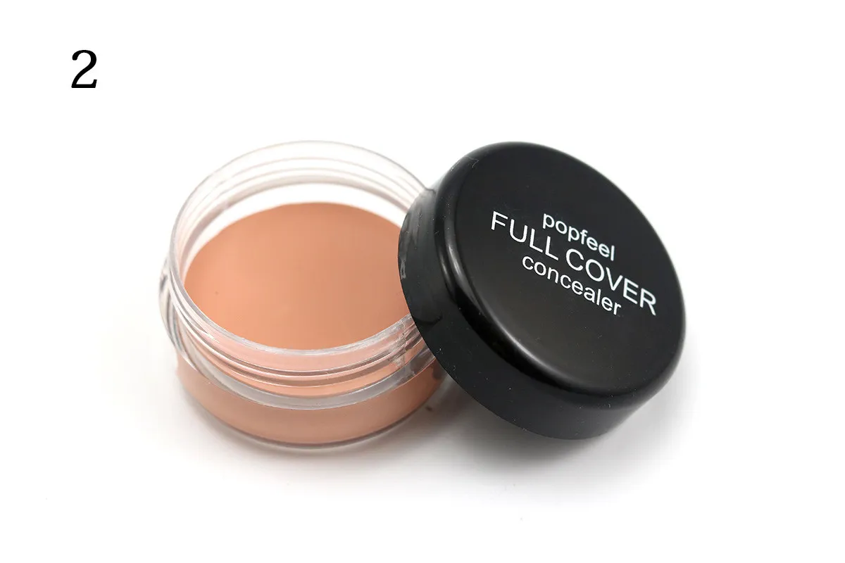 Ny Popfeel Makeup Concealer Cream Professional Full Cover Concealer BB Cream Face Cosmetics 5 Färger DHL Gratis frakt