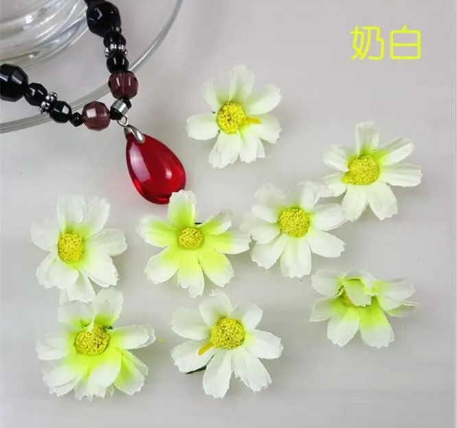 Künstliche Gerbera Gänseblümchen 3 cm Doppelblütenblätter Seidenblumen Köpfe für DIY Party Hochzeit Dekoration kostenloser Versand HJIA200