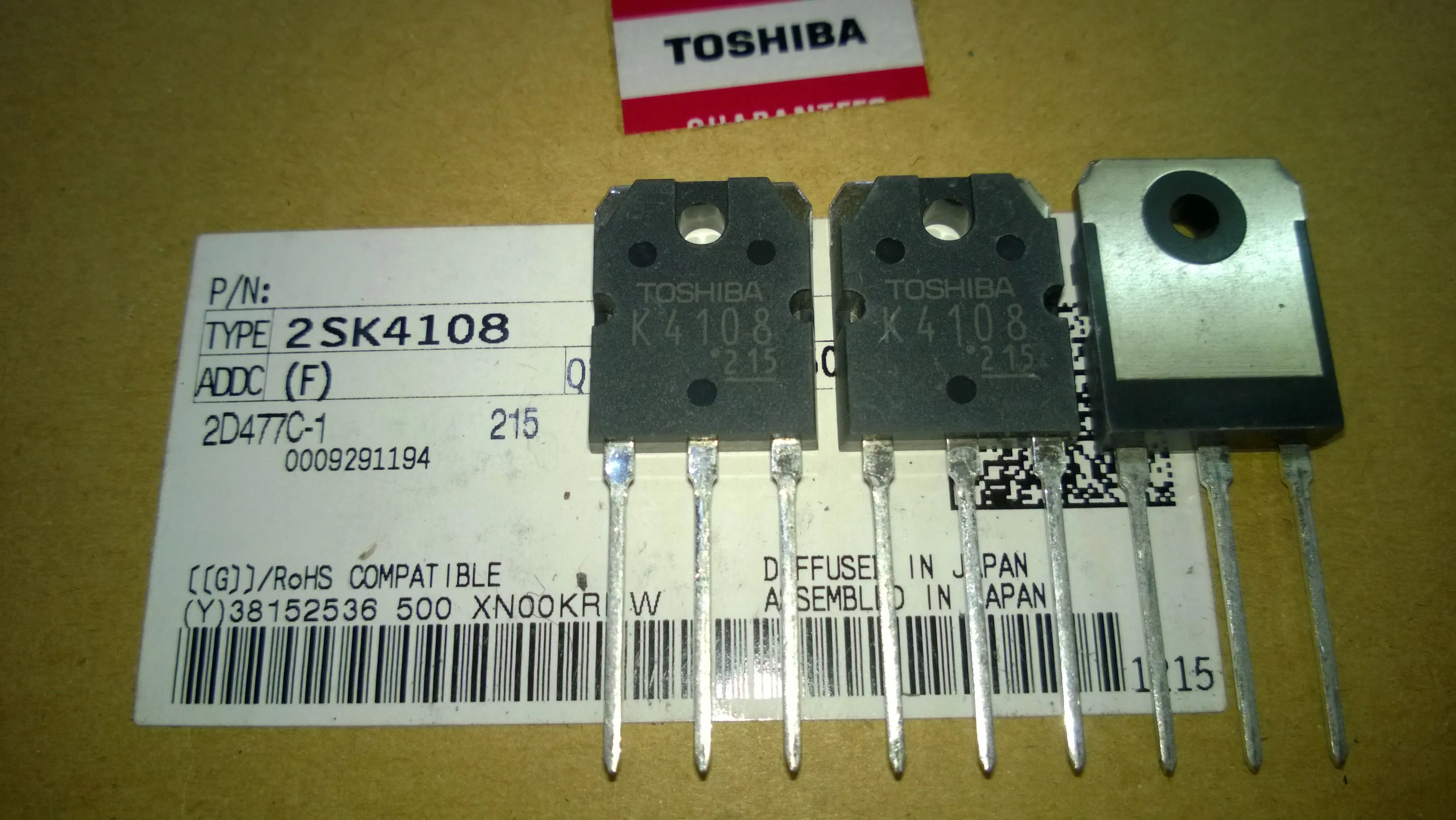 3 Pezzi 2SK2554 MOSFET N-Channel TO-3P – Chips Gate, Nuovi Senza Scatola