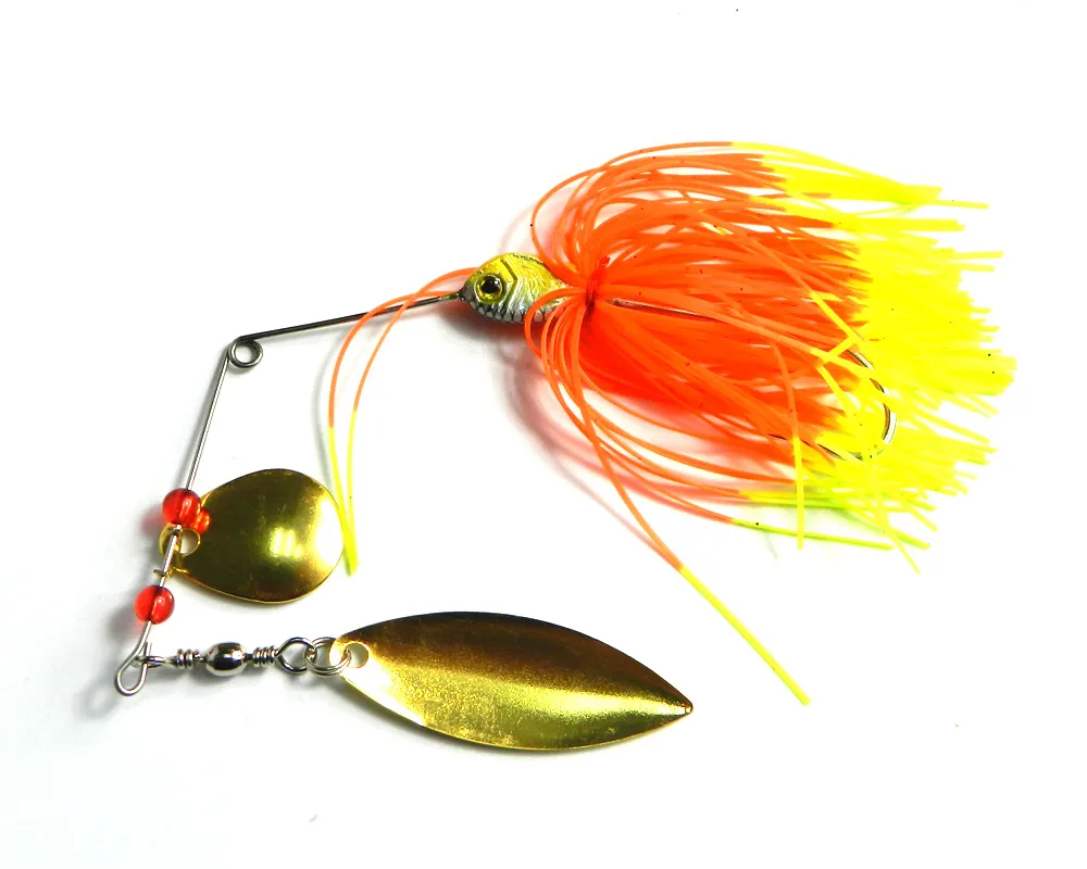 HENGJIA Spinnerbait Bass Bait Hard Fishing Spinner Lure Metal Sequins 14.8g/0.52oz Fishing Tackles